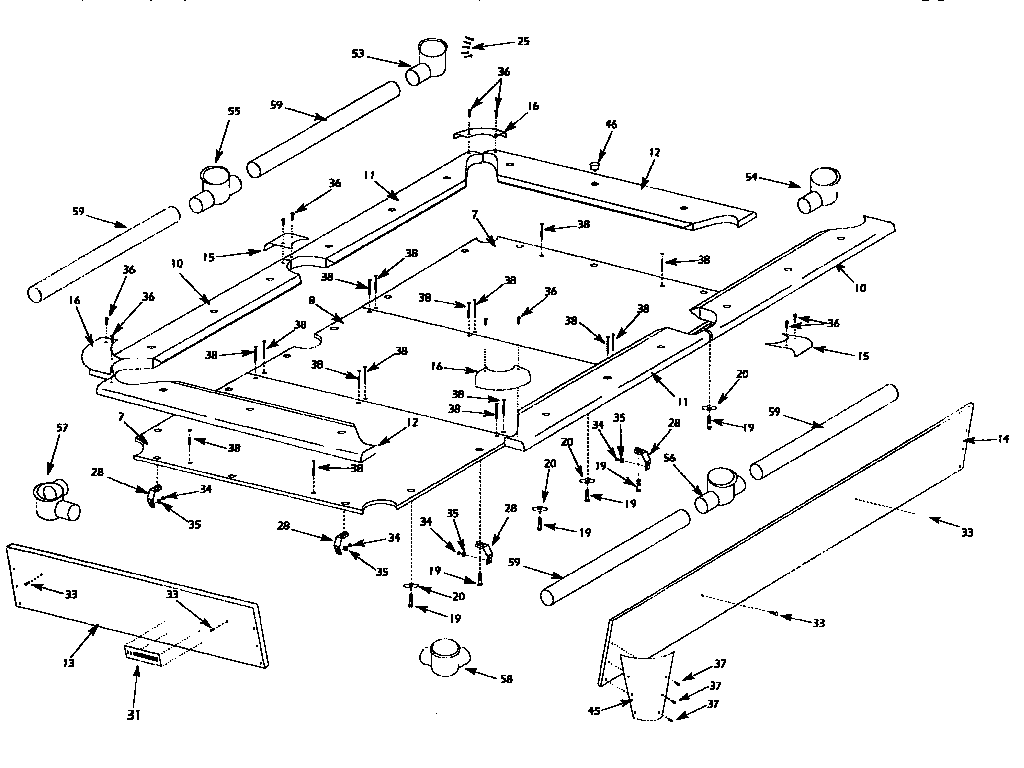 Indian P097 table assembly diagram