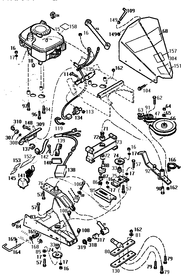 Troybilt 34034(340340200101-340340299999) engine diagram