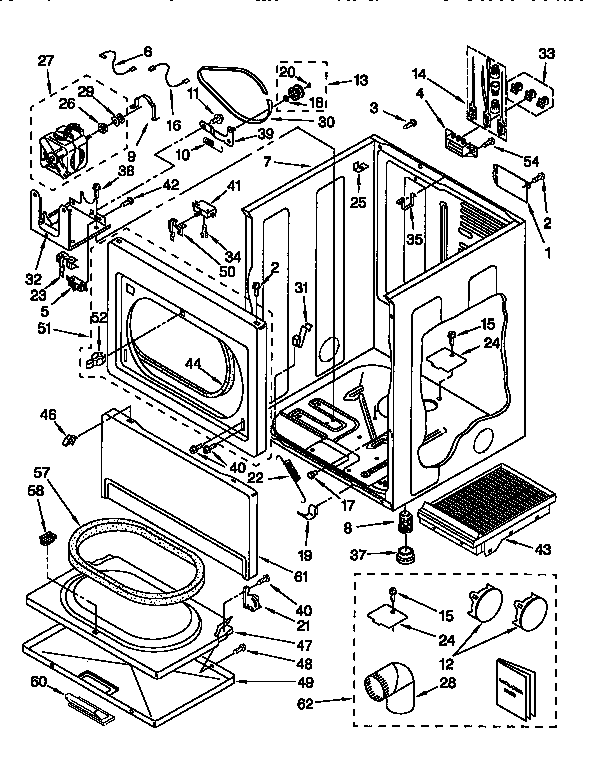 Kenmore 11096589210 cabinet diagram