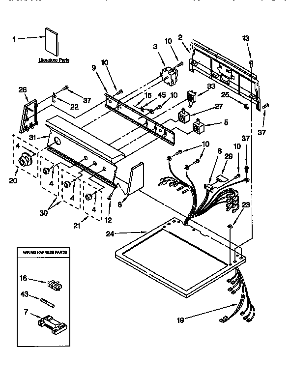 Kenmore 11096590140 top and console diagram