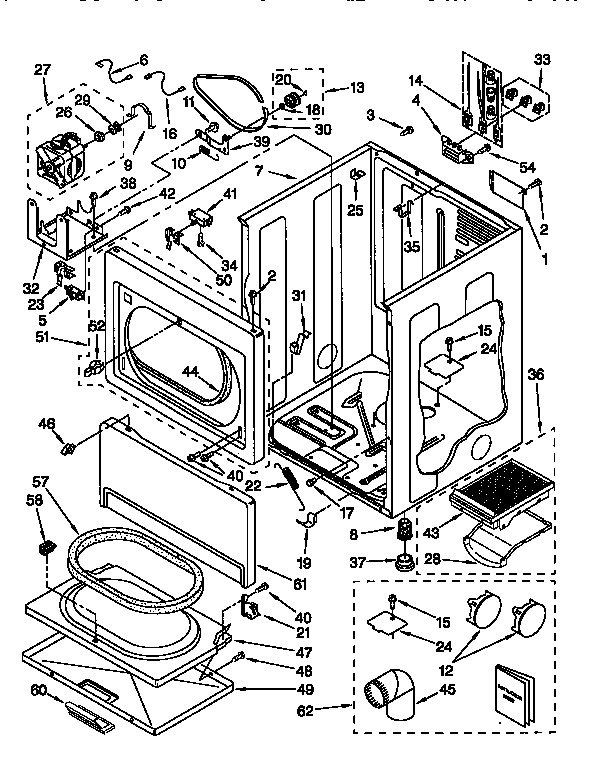 Kenmore 11096590140 cabinet diagram
