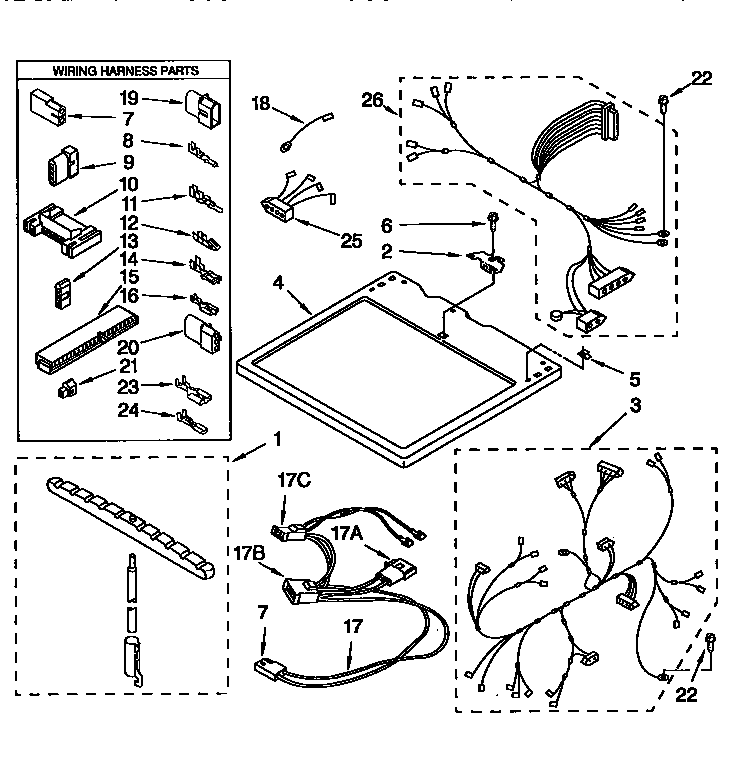 Kenmore 11097595420 dryer top diagram
