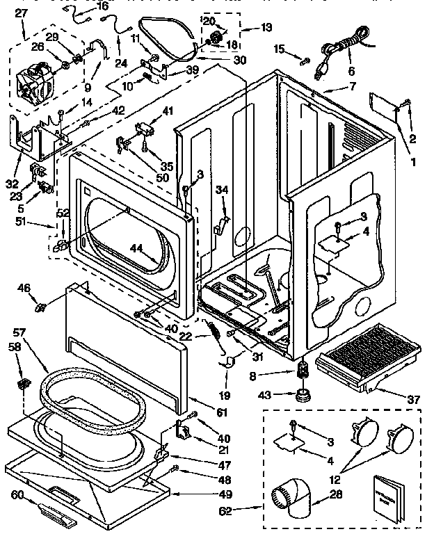 Kenmore 11097589410 cabinet diagram