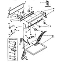 Kenmore 11097466400 top and console diagram