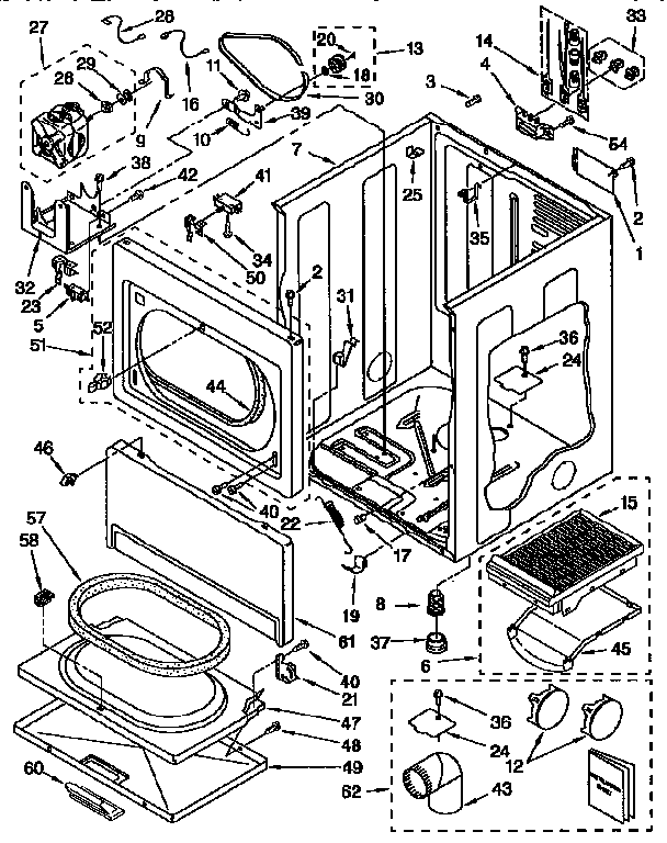 Kenmore 11096591240 cabinet diagram