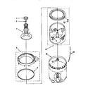 Kenmore 11091521210 agitator, basket & tub diagram