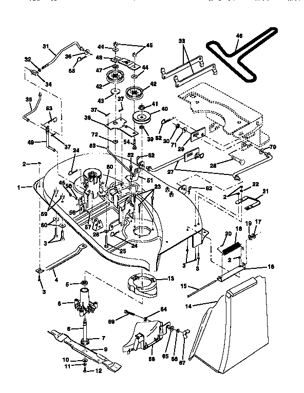 Craftsman 917252551 mower deck diagram