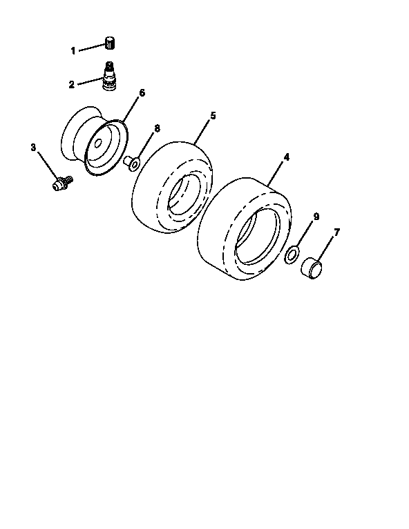 Craftsman 917252551 tires & wheels diagram
