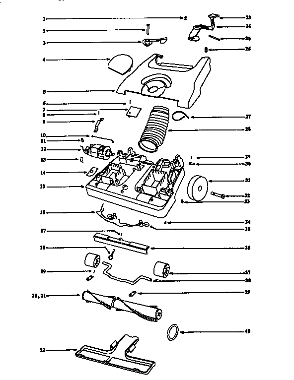 Eureka 6425AT base assembly diagram