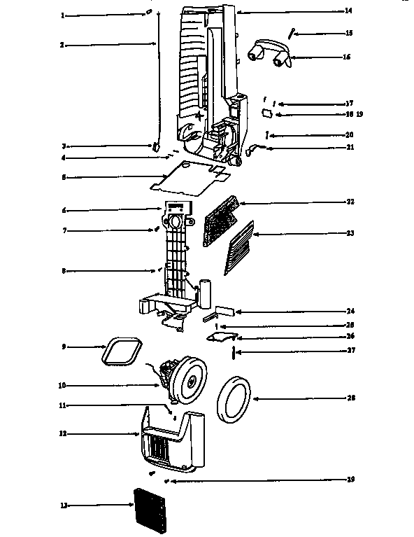Eureka 6425AT unit parts diagram