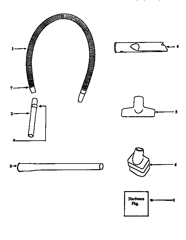 Eureka 6425AT attachment parts diagram