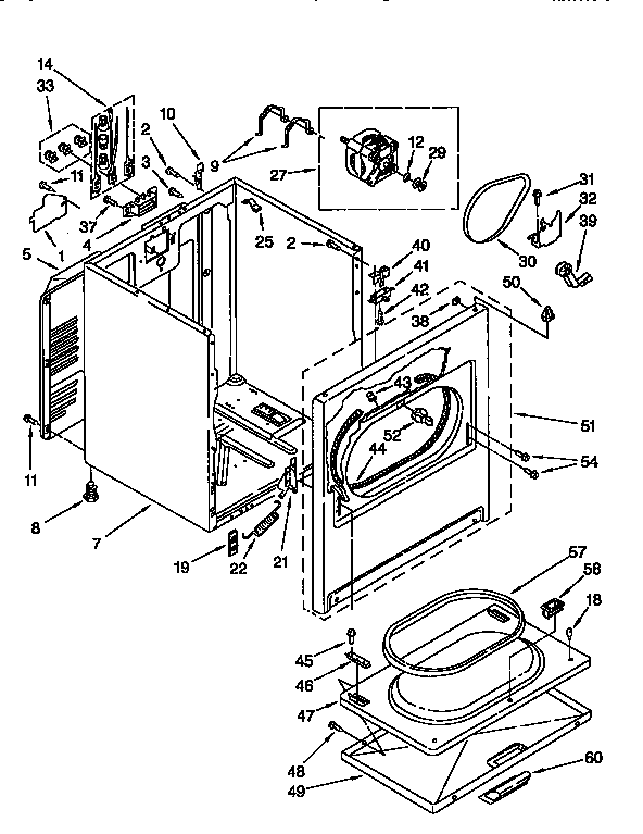 Kenmore 11096561220 cabinet diagram