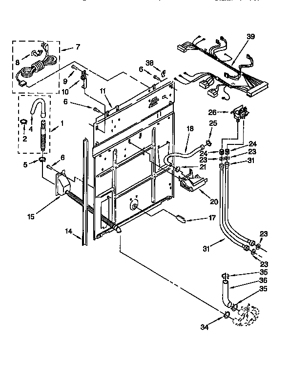 Kenmore 11092529110 rear panel diagram