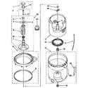 Kenmore 11092577410 agitator, basket and tub diagram