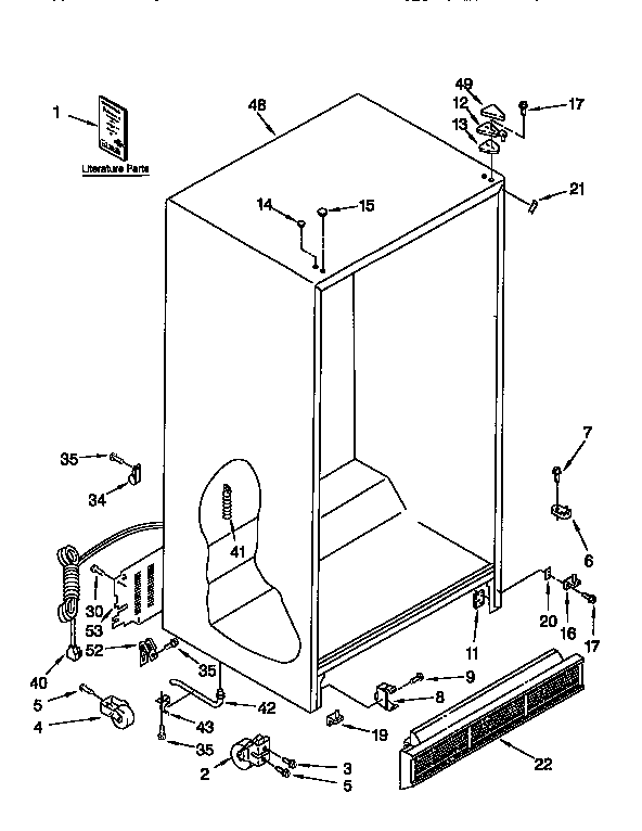 Kenmore 1069450210 cabinet diagram