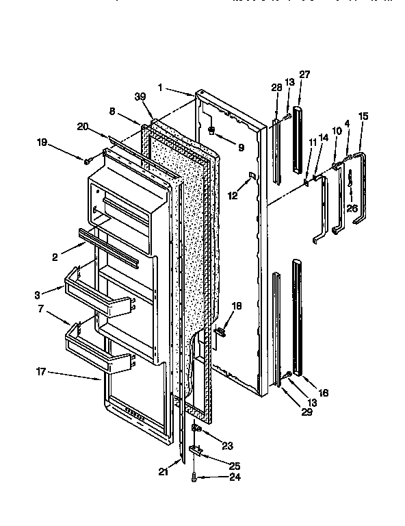 Kenmore 1069450210 refrigerator door diagram