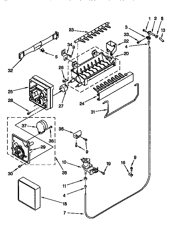 Kenmore 1069450210 icemaker diagram