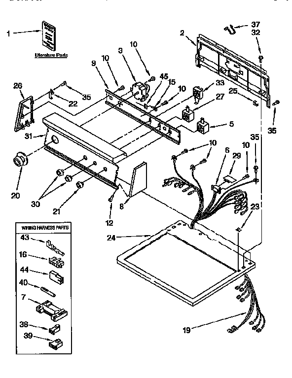 Kenmore 11097591230 top and console diagram