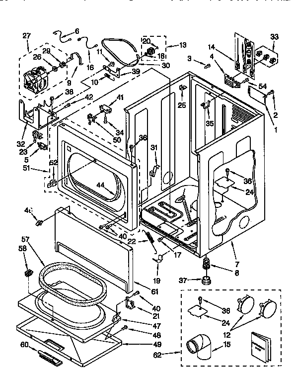 Kenmore 11096584840 cabinet diagram