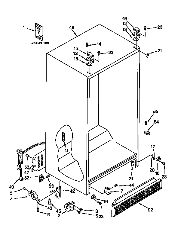 Kenmore 1069552820 cabinet diagram