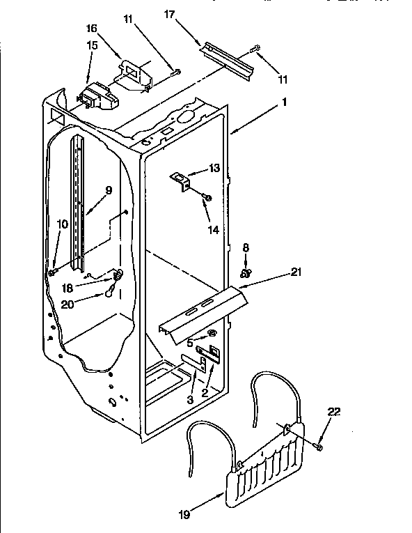 Kenmore 1069552820 refrigerator liner diagram