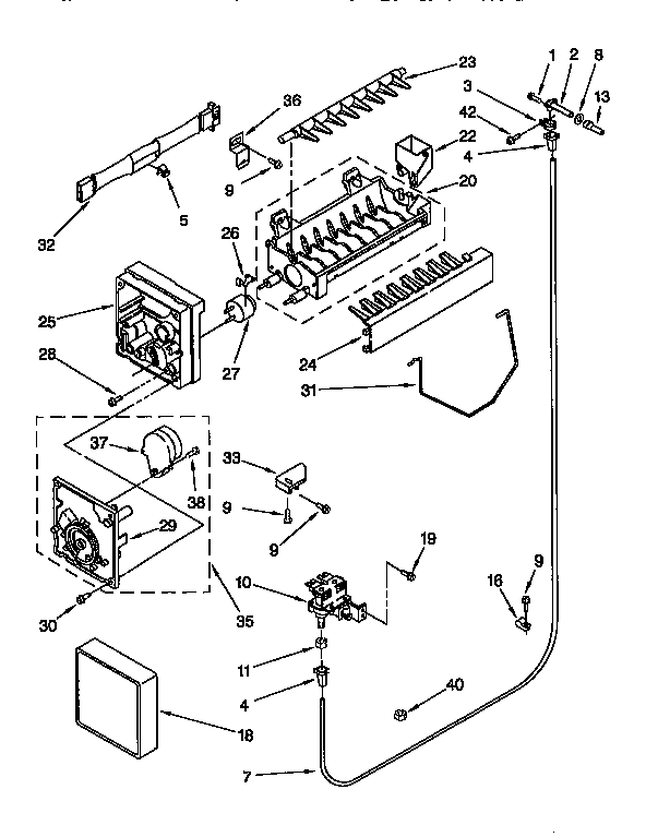 Kenmore 1069552820 icemaker diagram