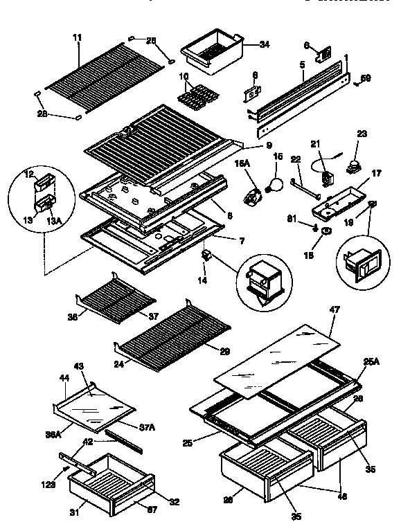 Kenmore 2539658380 liner diagram