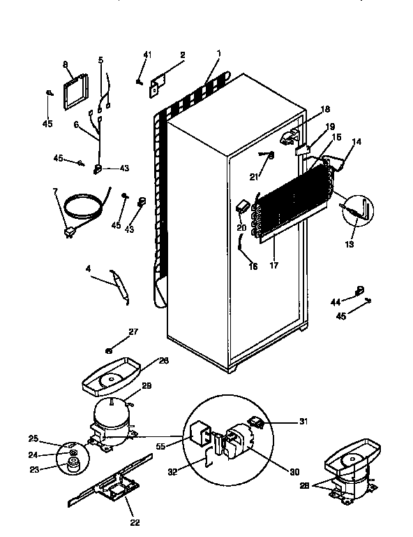 Kenmore 2539658380 unit parts diagram