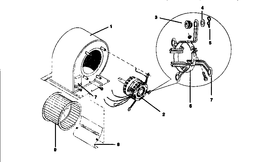ICP NPAB060N1SA blower housing diagram