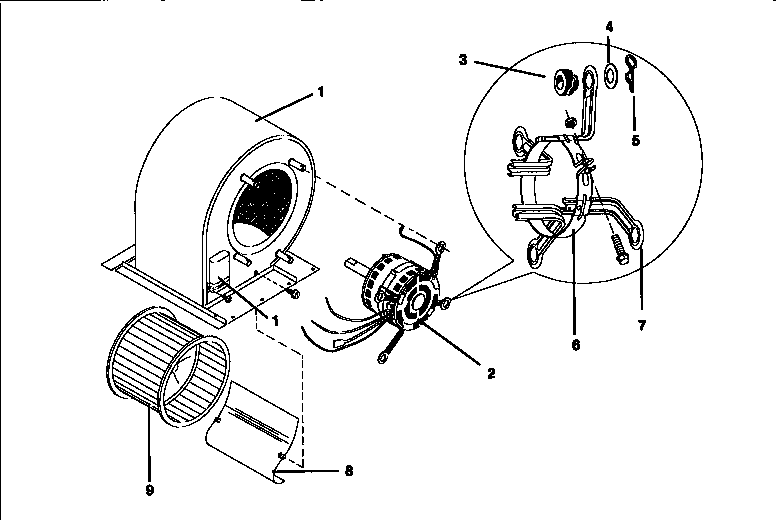 ICP NPAB042N1LA blower, all models diagram