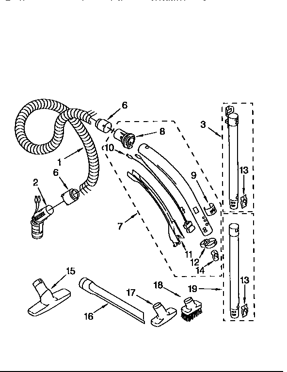 Kenmore 1163268590C hose and attachment diagram