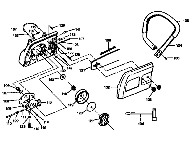 Craftsman 358356333 handle assembly diagram