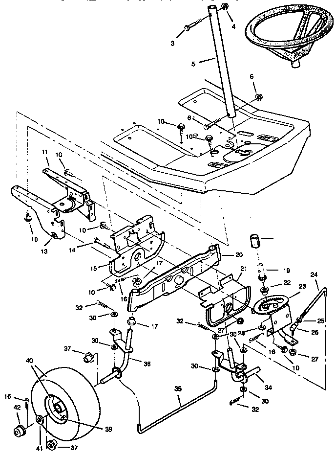 Craftsman 502255031 steering diagram