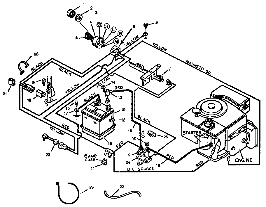 Craftsman 502255031 electrical system diagram