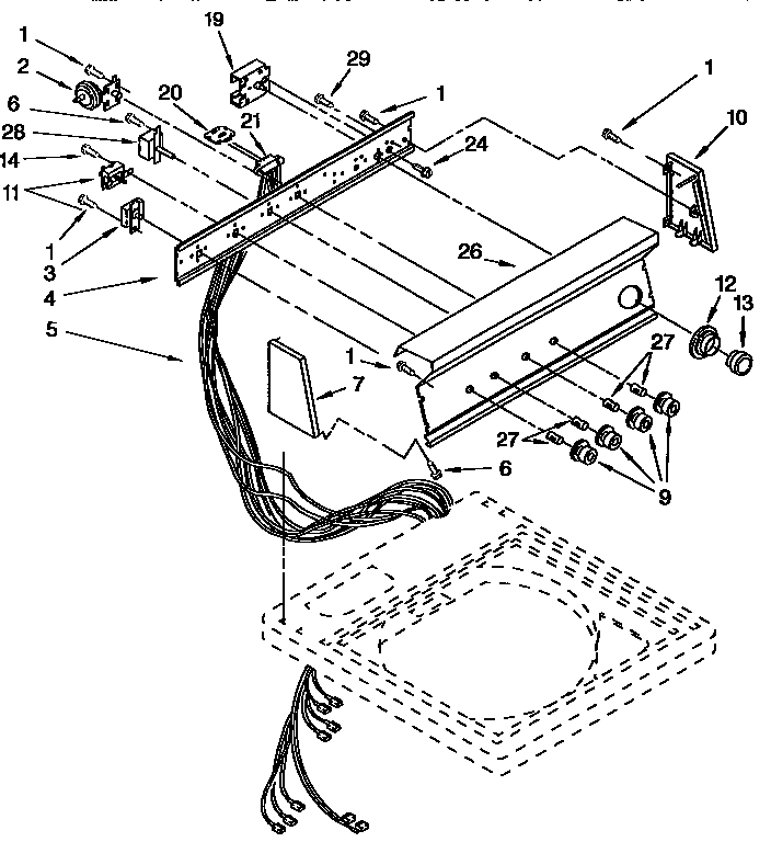 Kenmore 11092490120 control panel diagram