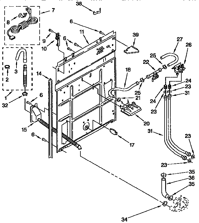 Kenmore 11092490120 rear panel diagram