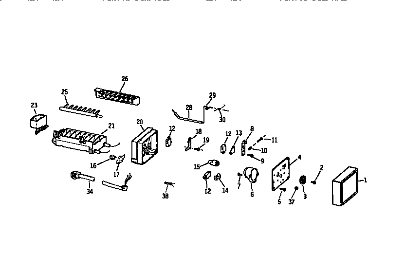 GE TBX21NIXBRAA icemaker diagram