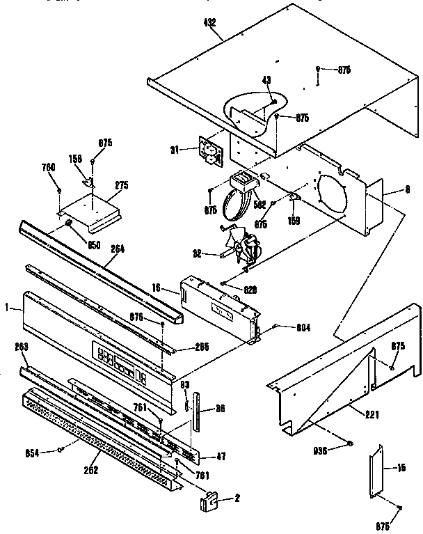 GE JKP16GP4BG control panel diagram