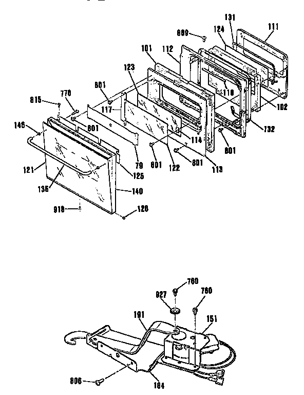 GE JKP16GPI door and lock diagram