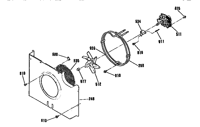 GE JKP16GPI blower assembly diagram