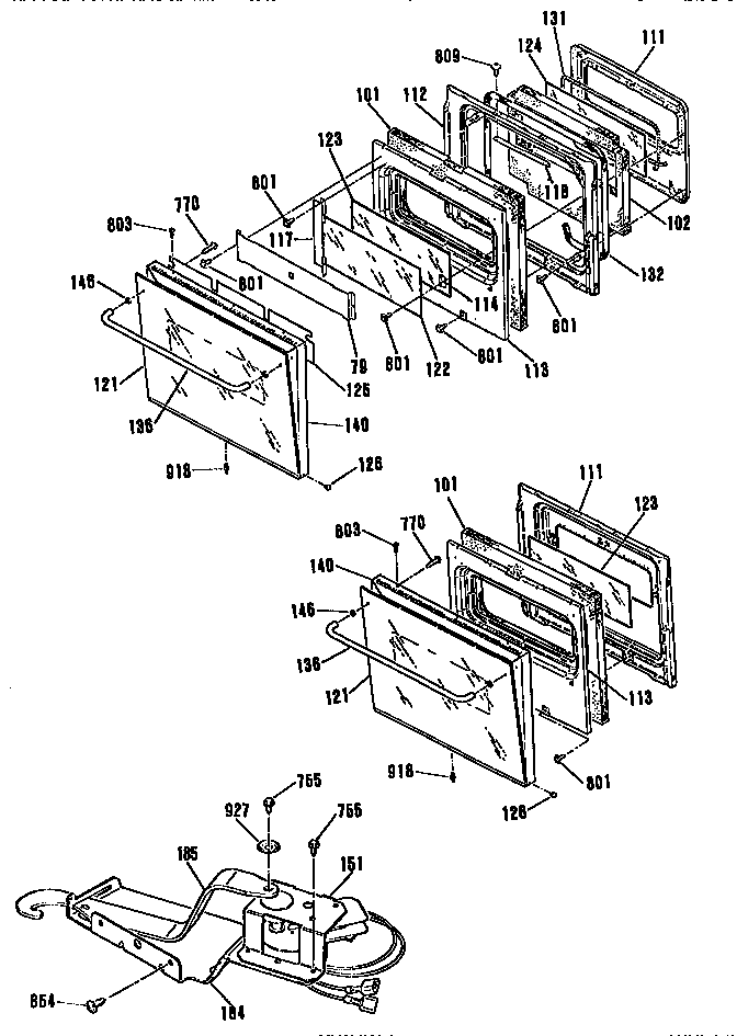 GE JKP27WP3WG doors diagram