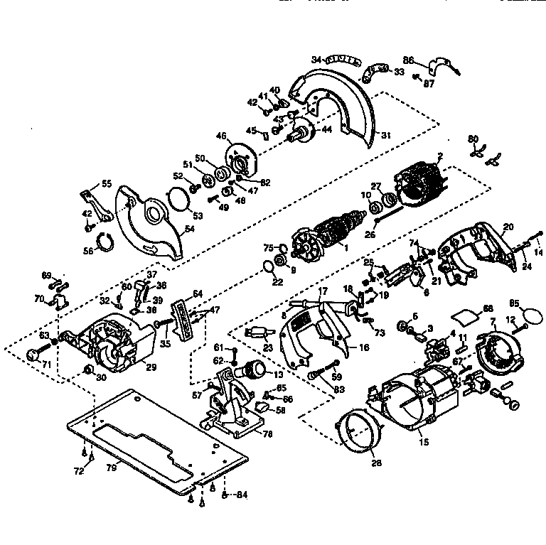 Black & Decker DW384 unit parts diagram