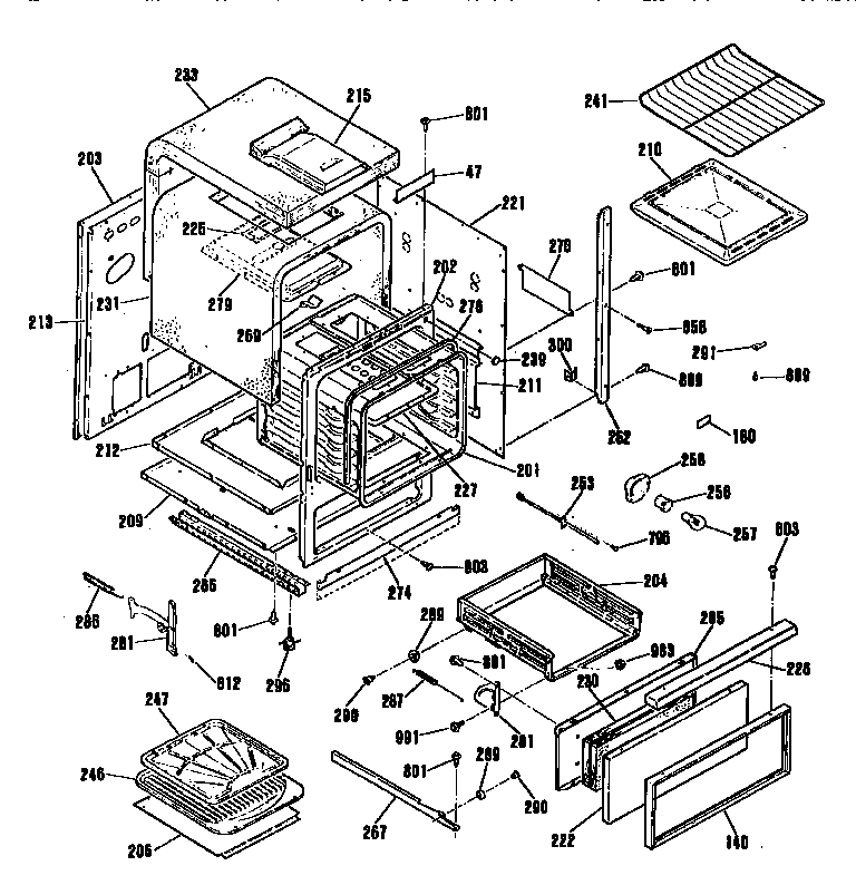 Kenmore 91130158590 body section diagram