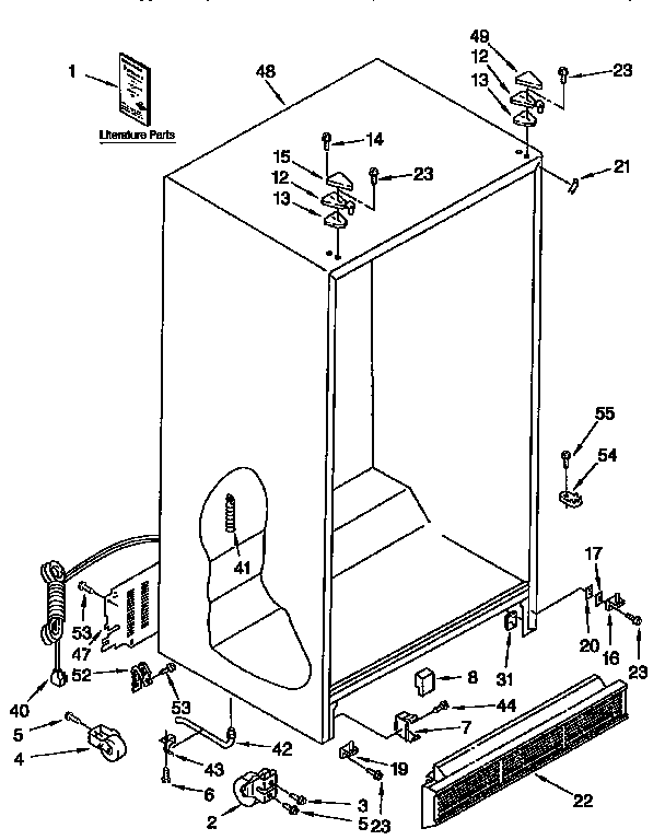 Kenmore 1069552410 cabinet diagram