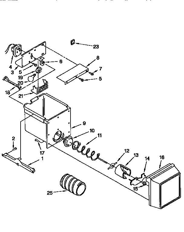 Kenmore 1069552410 freezer interior diagram