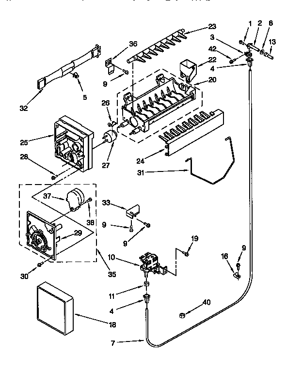 Kenmore 1069552410 icemaker diagram