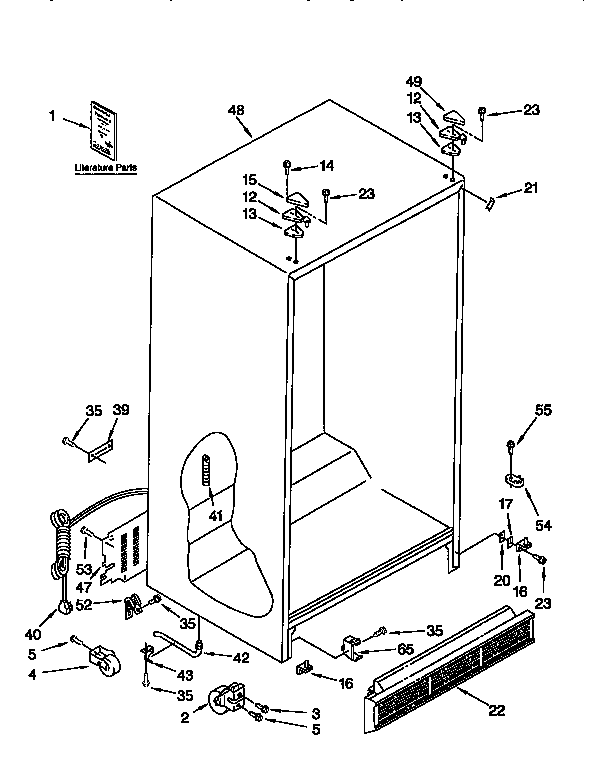 Kenmore 1069555381 cabinet diagram