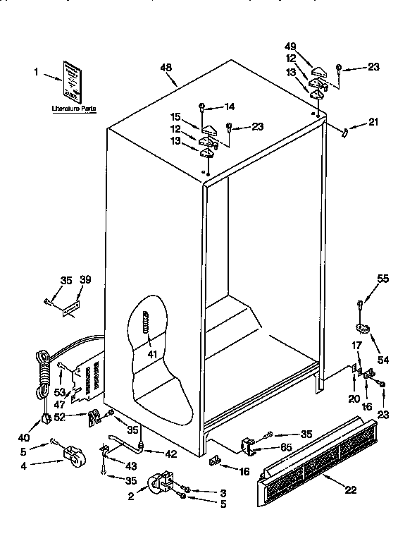 Kenmore 1069555680 cabinet diagram