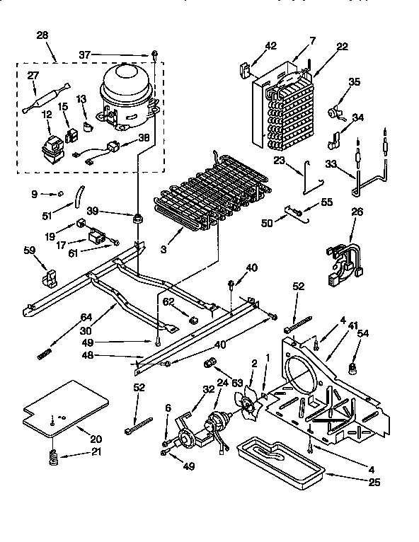 Kenmore 1069555680 unit diagram