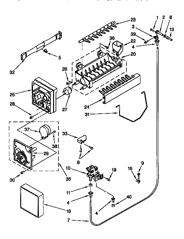 Kenmore 1069555680 icemaker diagram